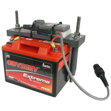 Last inn bildet i gallerivisningen, NexSens CB-A05 data buoy battery harnesses are housed in the data wells and include the solar regulator, batteries, and tie-downs.