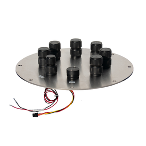 The CB-PTL pass through data well lid is compatible with CB-150 and larger data buoys. It includes a set of cable gland fittings and plugs for custom integrations.