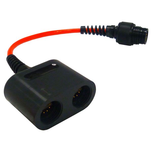 The 2-way sensorBUS signal splitter connects SDI-12 or RS-485 sensors in-line along T-Node FR temperature strings or expands the number of sensor ports on an X2 data logger.