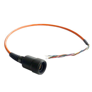 The UW receptacle to flying lead cable is used for wiring sensors with integrated UW plug connectors to a data logger terminal strip.