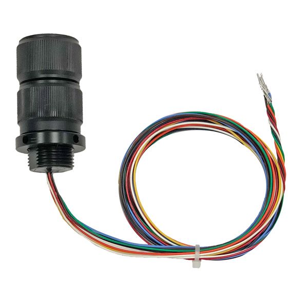 The UW bulkhead connector assembly allows temperature strings and other sensors with UW connectors to be integrated with 3rd party enclosures.
